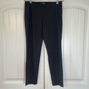 Theory Wool Black Straight Leg Pull On Trouser Pant Size 6 Business Casual